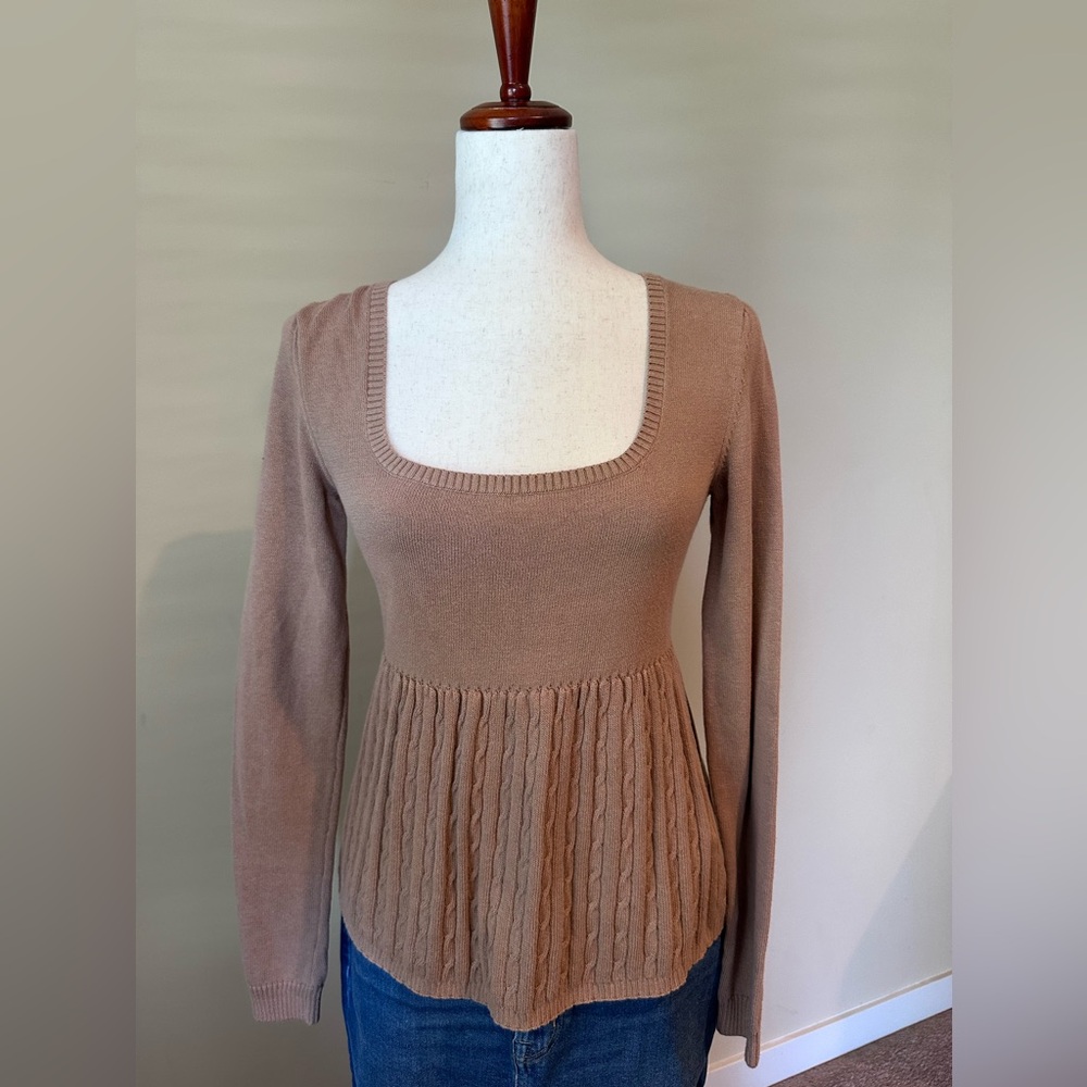Hollister Square Neck Long Sleeve Sweater